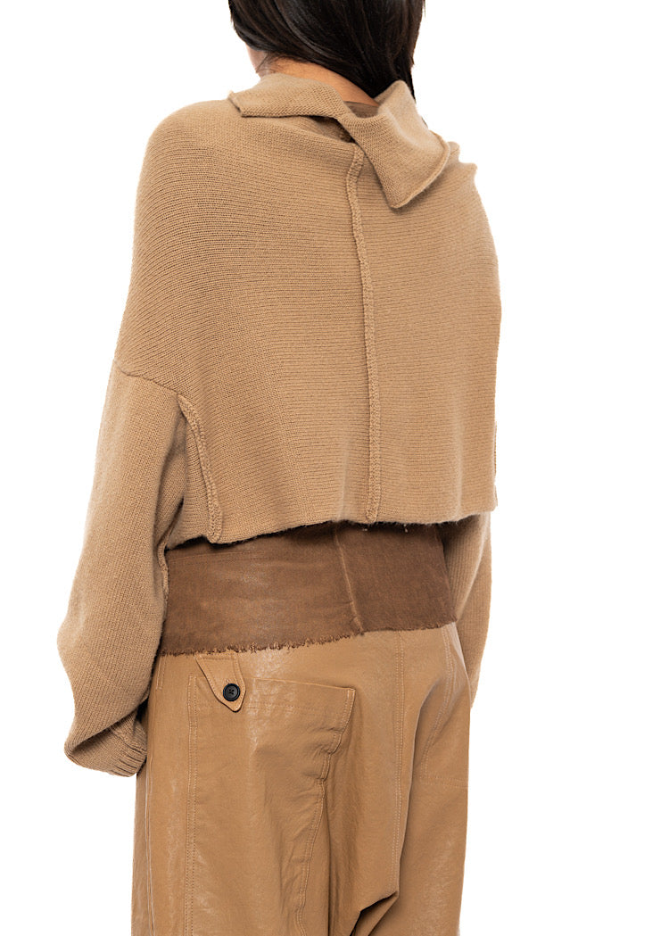 CROPPED MERINO YAK PULLOVER