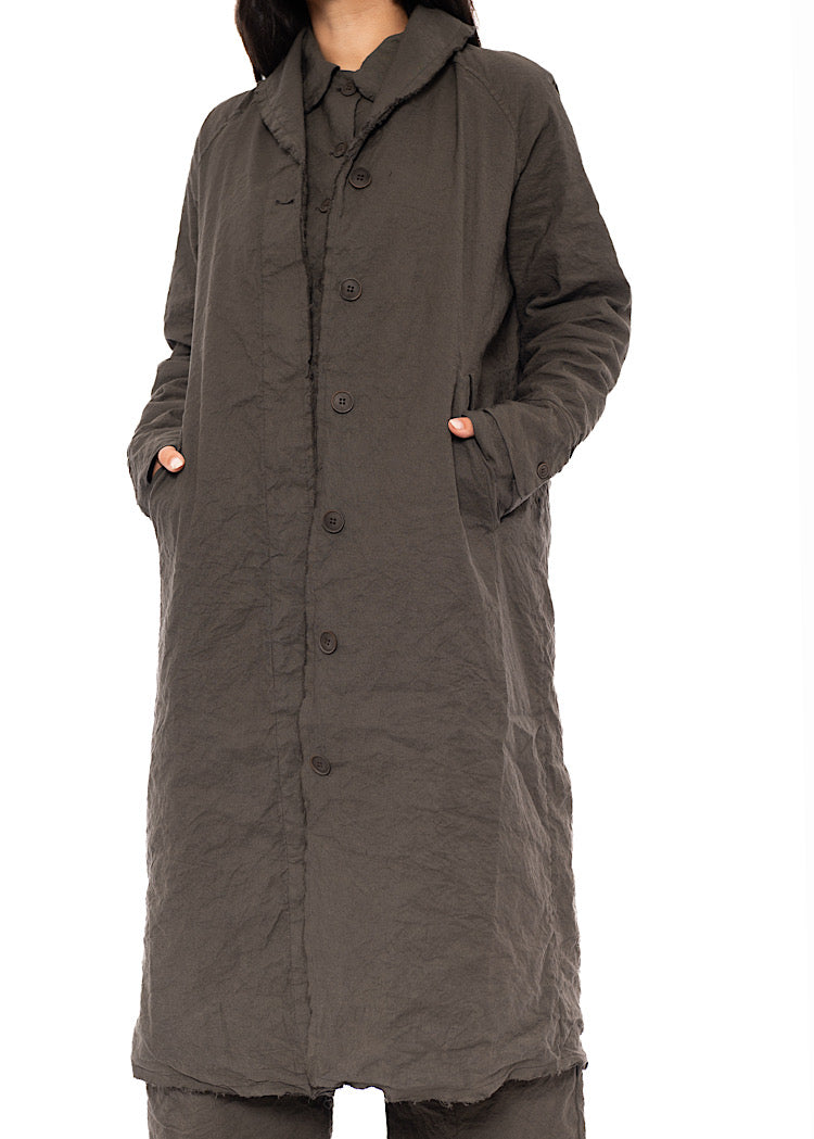 SIGNATURE CRINKLE LONGLINE COAT