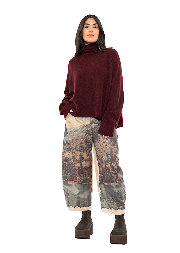 BRUSHED MÉLANGE KNITTED PULLOVER