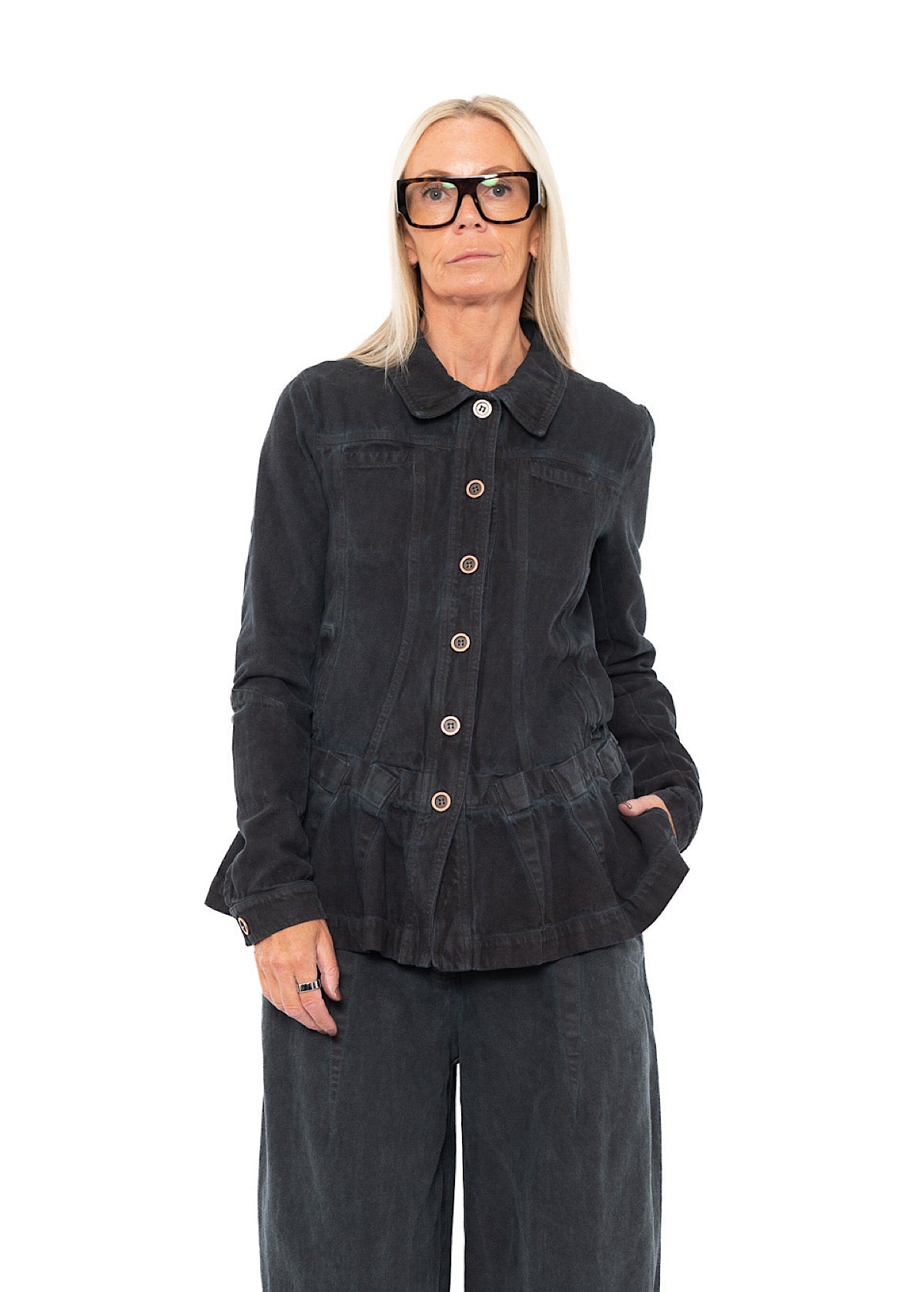 GARMENT-DYED DENIM JACKET
