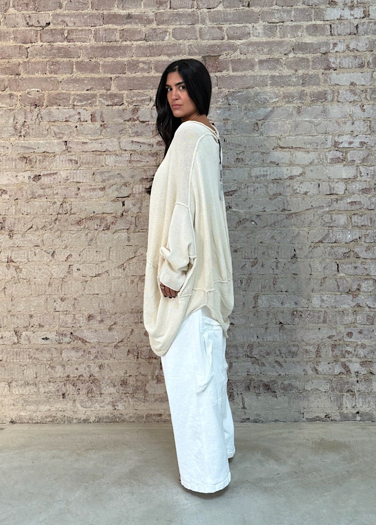 PRE-ORDER RUNDHOLZ MAINLINE KNITTED TUNIC *PEPPER* (Shown in MARSHMALLOW)