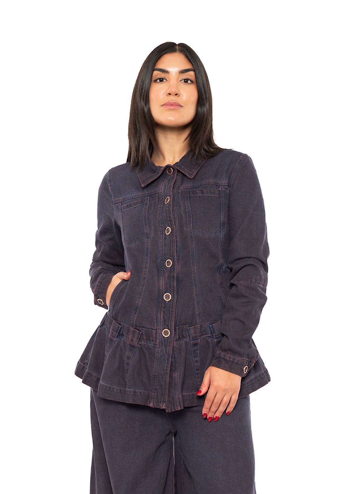 GARMENT-DYED DENIM JACKET