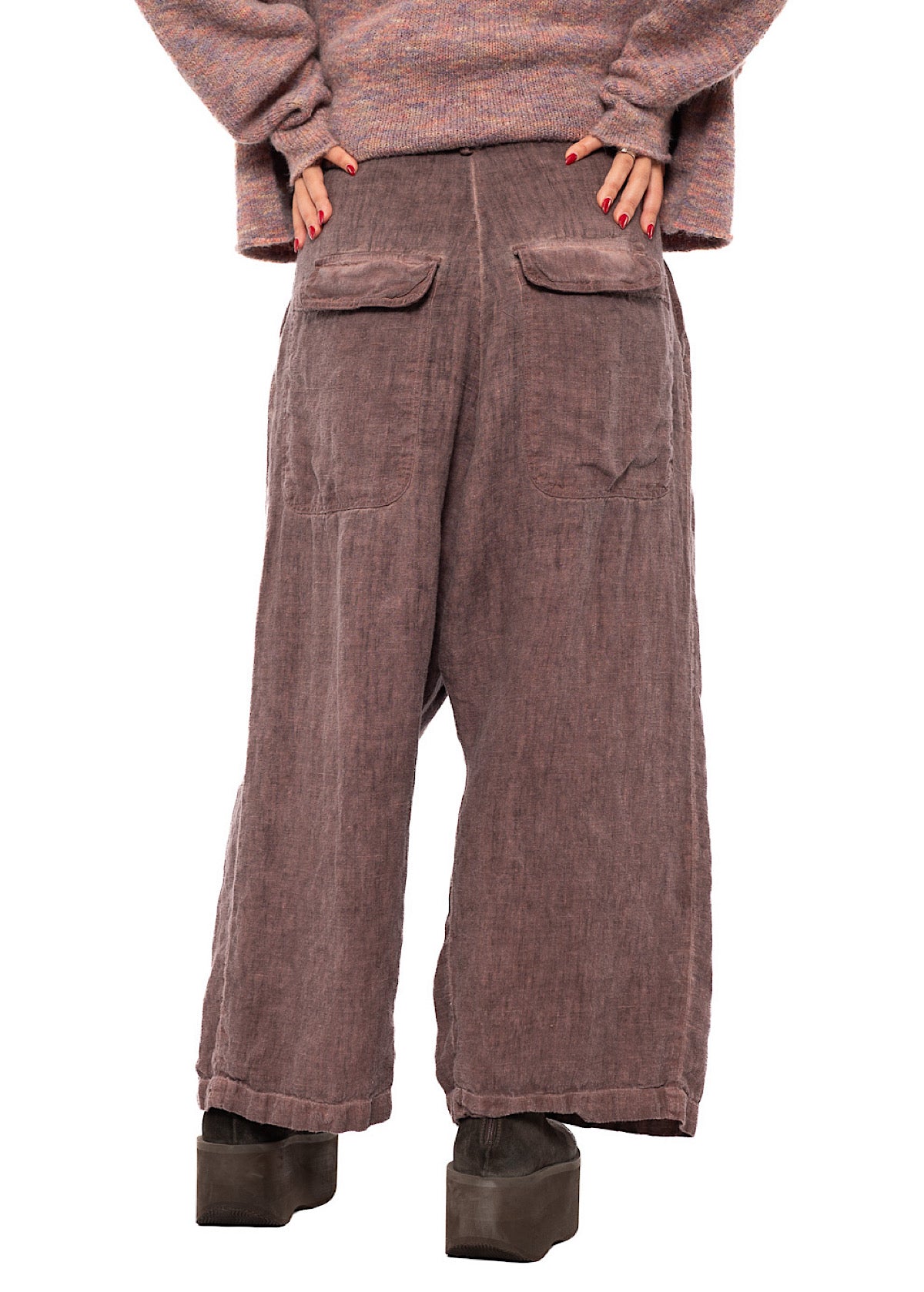 WINTER LINEN WIDE-LEG TROUSER