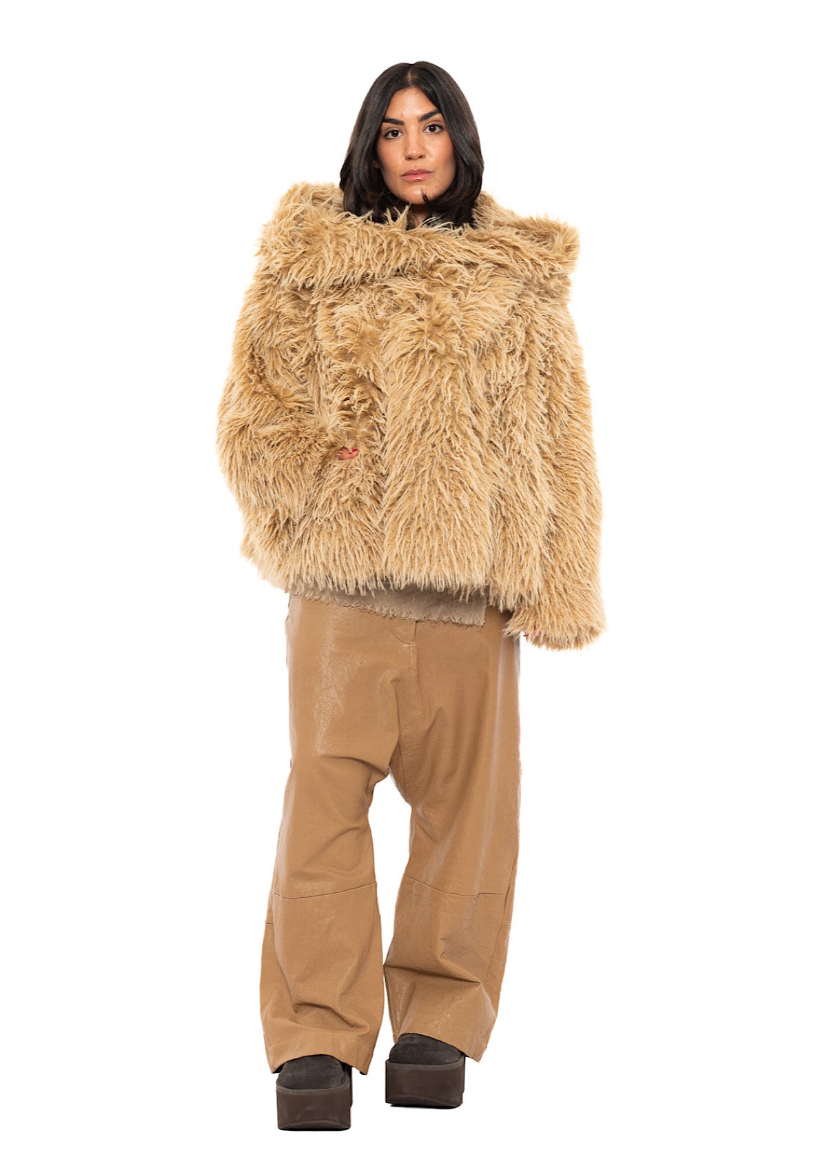OVERSIZED FAUX FUR JACKET