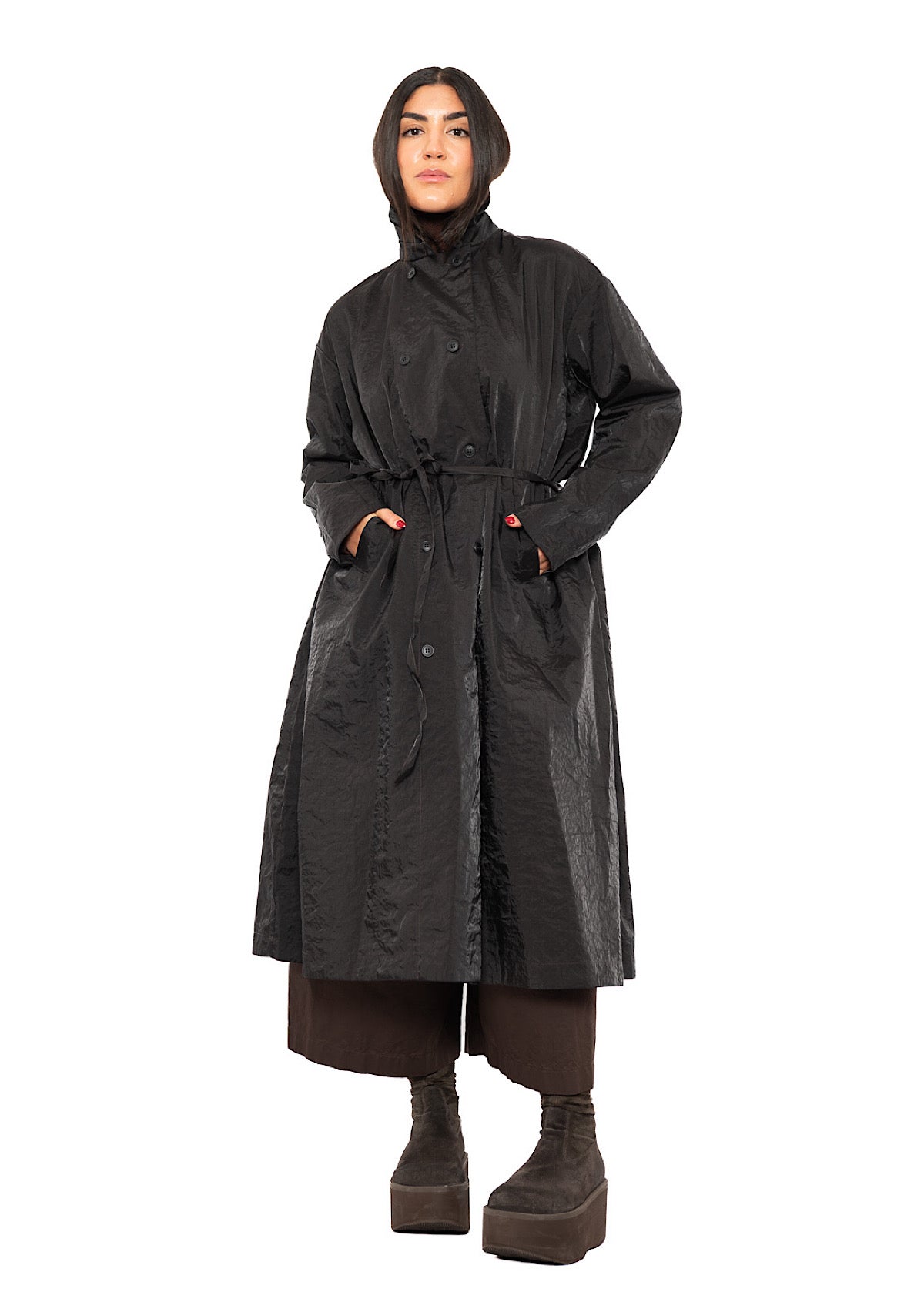 SILK MIX TRENCH COAT
