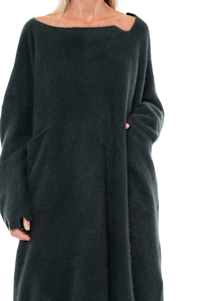 SIGNATURE RACCOON HAIR KNITTED TUNIC