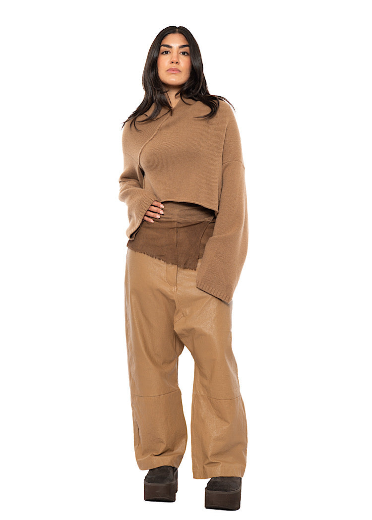 CROPPED MERINO YAK PULLOVER