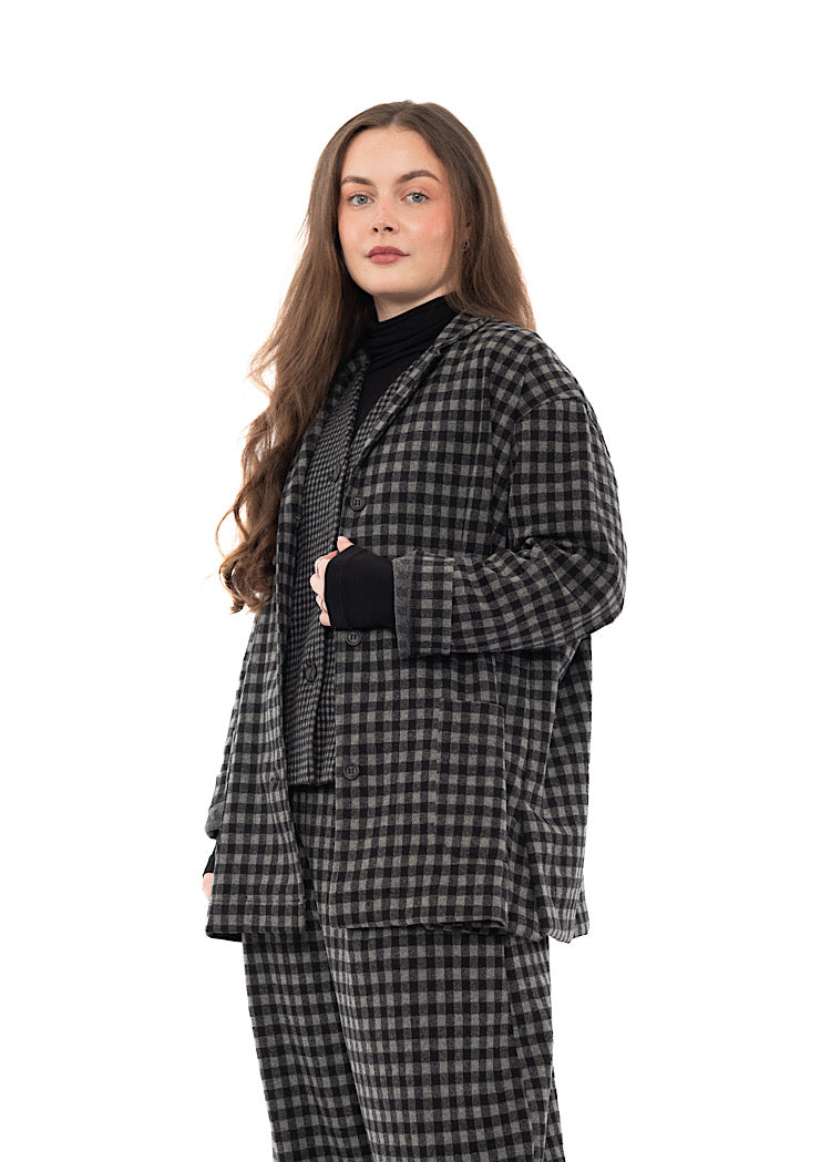 CHECKED LONGLINE CEREALE JQ JACKET