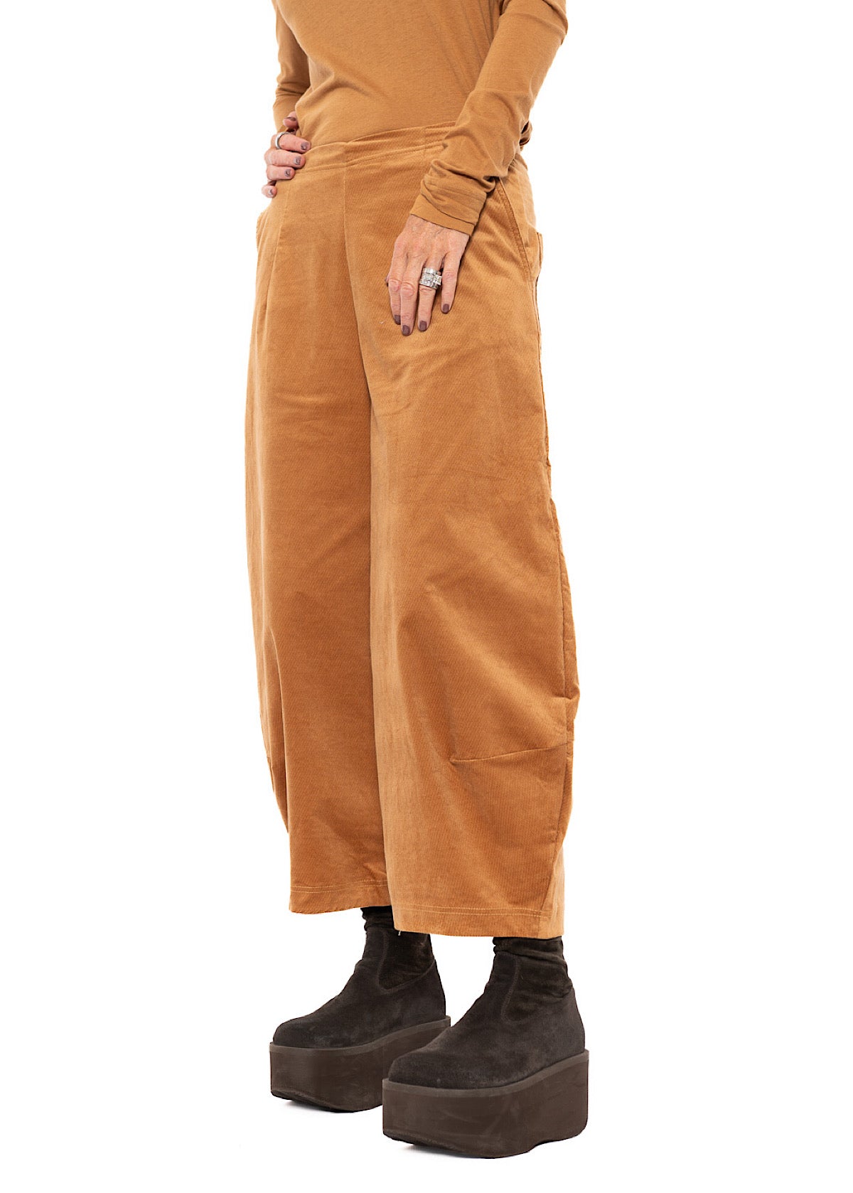 STRETCH-VELVET BALLOON TROUSER