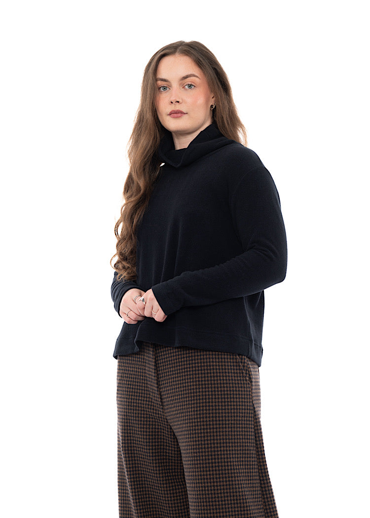 COTTON-FLEECE LYDIA PULLOVER