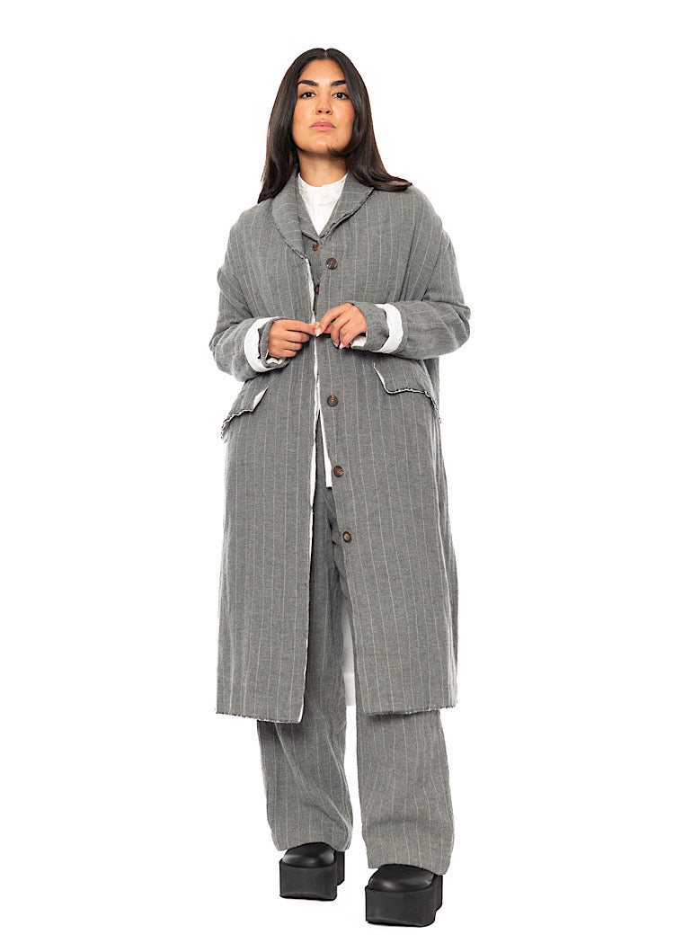 PINSTRIPE MARY COAT