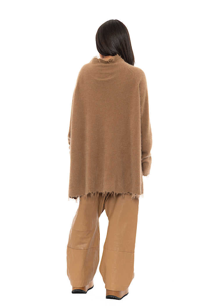 OVERSIZED FOX WOOL SILK KNITTED TUNIC