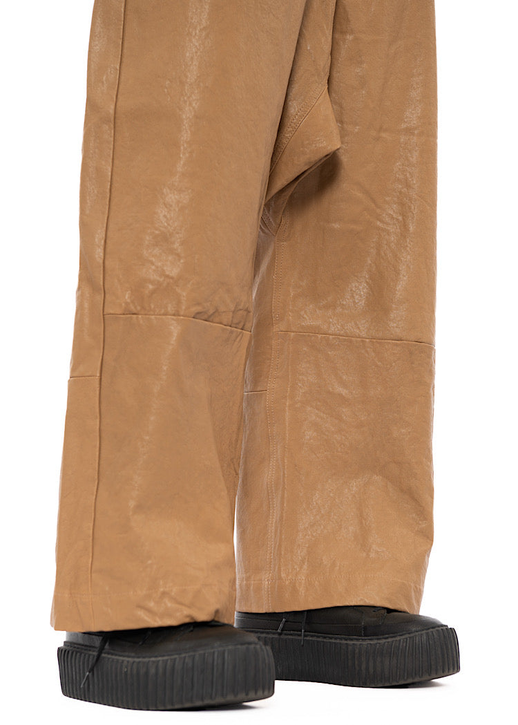 LEATHER DROP-CROTCH TROUSER