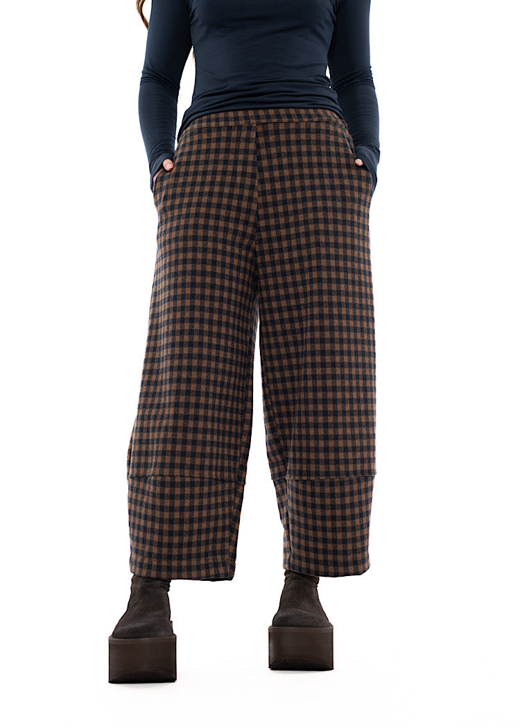 LARGE-CHECK RIMA JQ TROUSER