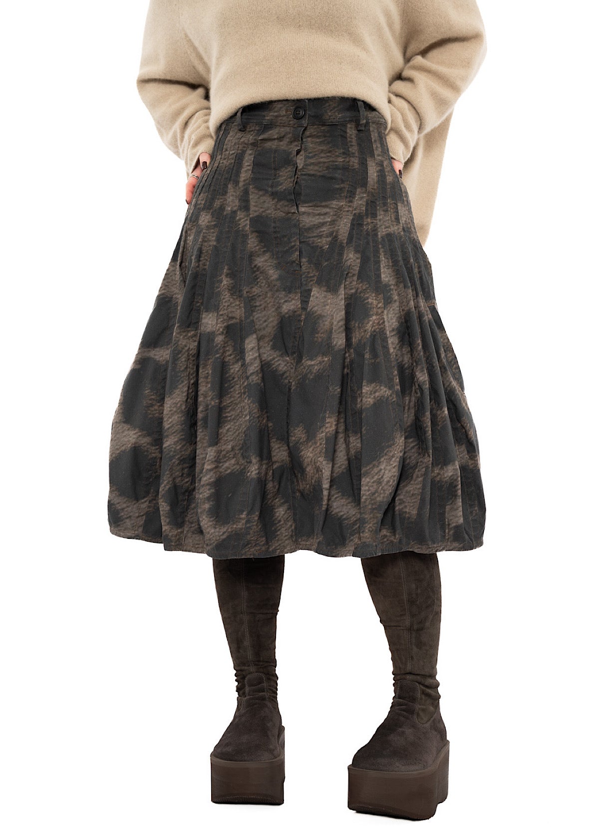 LEOPARD PRINT BALLOON SKIRT