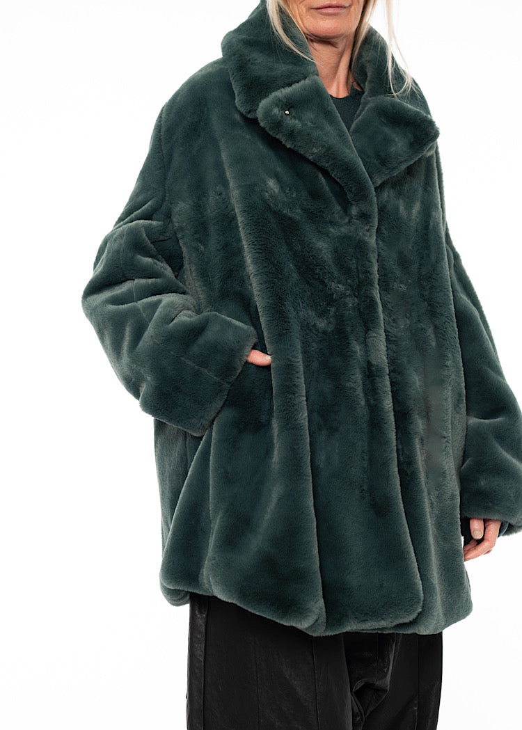FAUX FUR COCOON JACKET