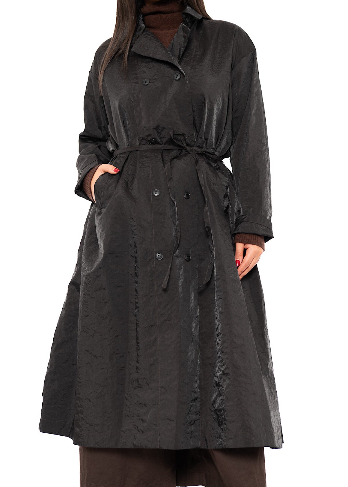 SILK MIX TRENCH COAT