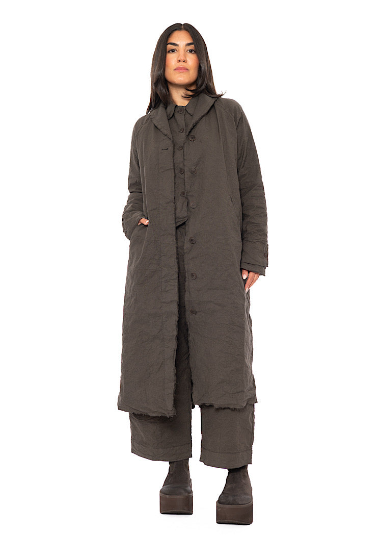 SIGNATURE CRINKLE LONGLINE COAT