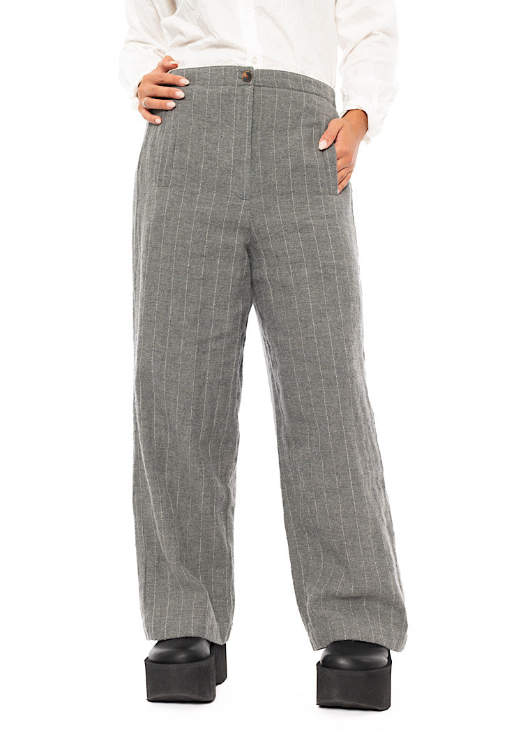 PINSTRIPE PAULETTE TROUSER