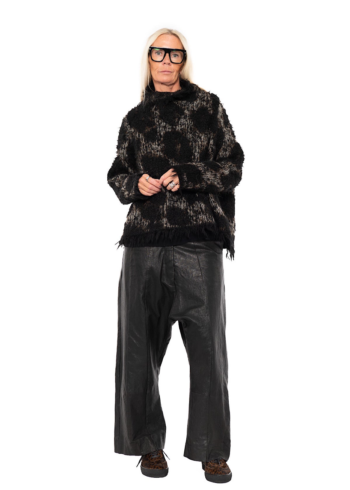 LEOPARD JACQUARD ALPACA PULLOVER