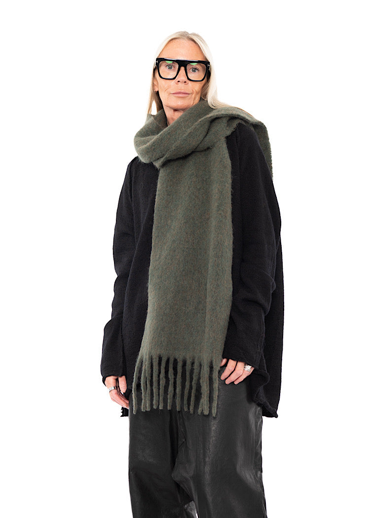 FRINGED ALPACA-BLEND SCARF