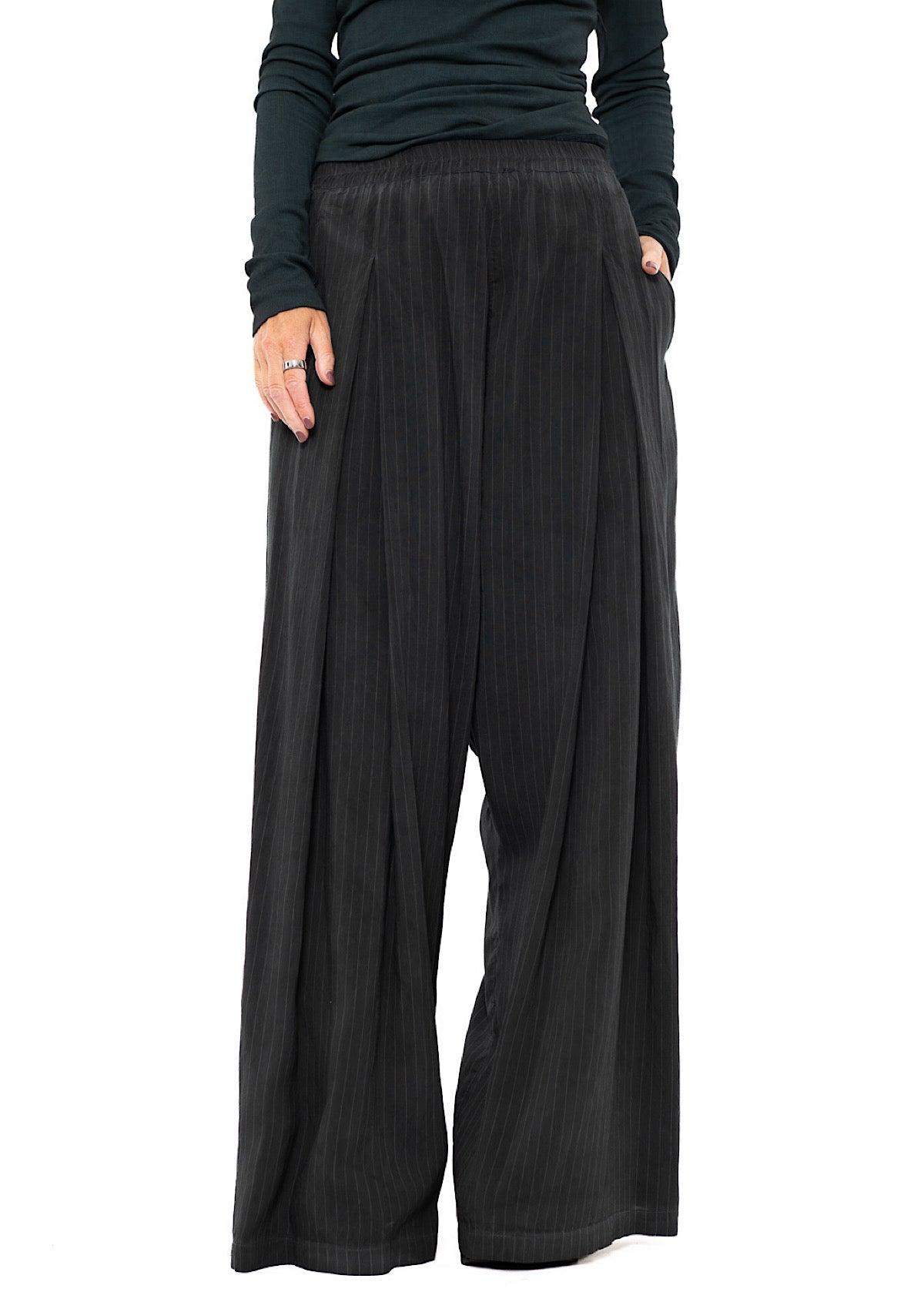 FLUID PINSTRIPE PALAZZO TROUSER