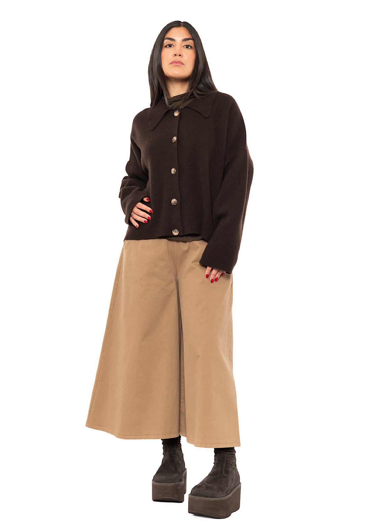 CROPPED LENGTH COTTON TROUSER