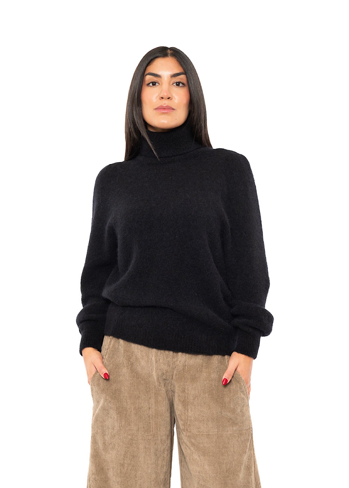 ALPACA-MIX SCULPTURAL PULLOVER