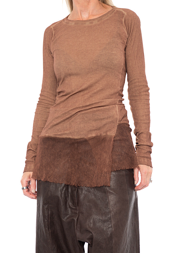 SIGNATURE NETTED HEM T-SHIRT