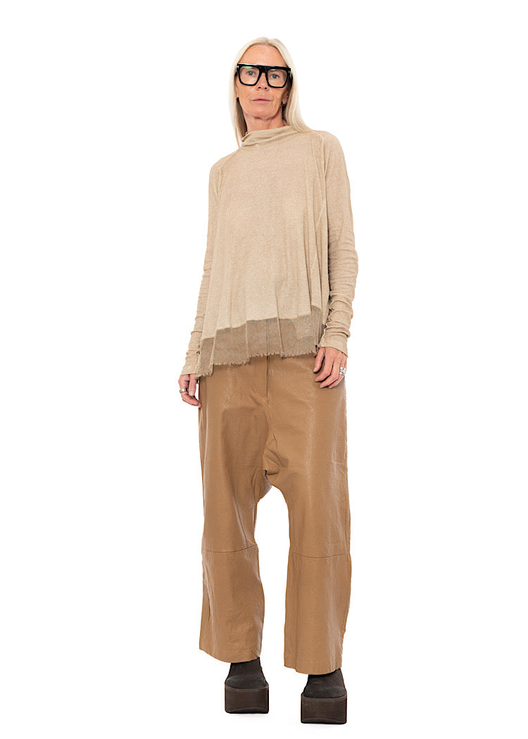 RELAXED NETTED HEM T-SHIRT