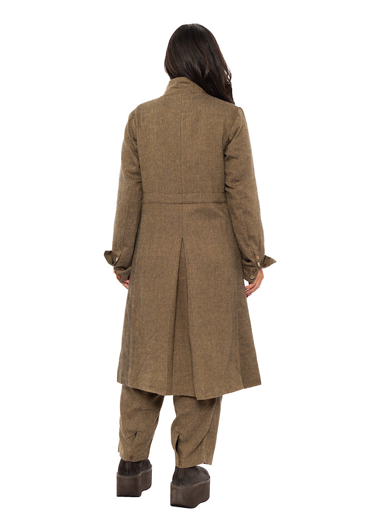 LONGLINE HERRINGBONE COAT