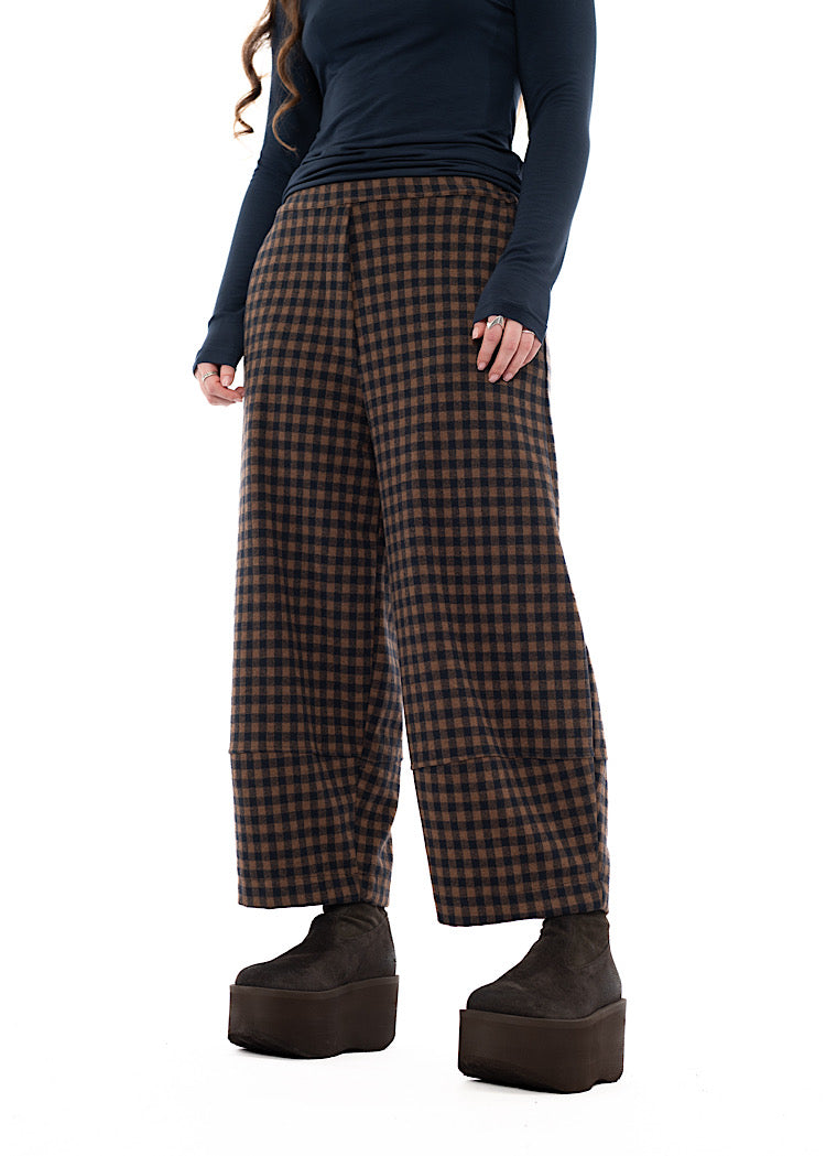 LARGE-CHECK RIMA JQ TROUSER