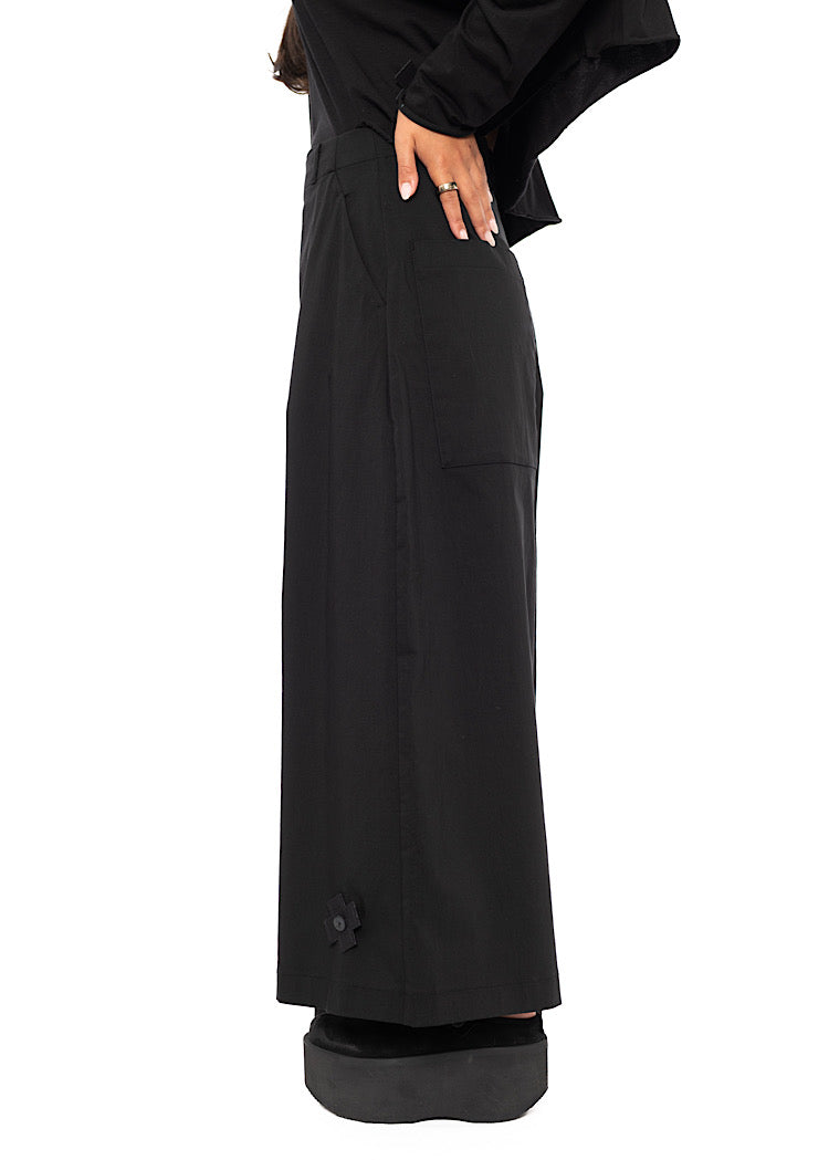 STRETCH WIDE LEG TROUSER