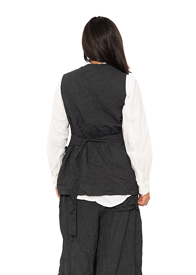 CRINKLE TAILORED WAISTCOAT