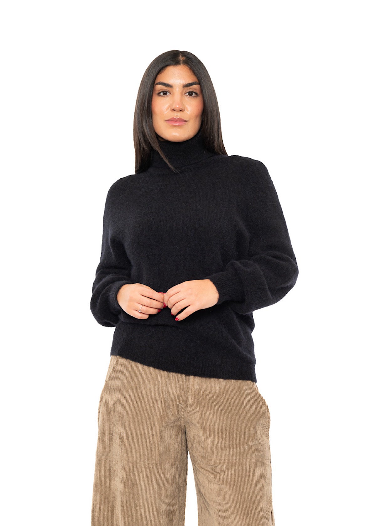 ALPACA-MIX SCULPTURAL PULLOVER