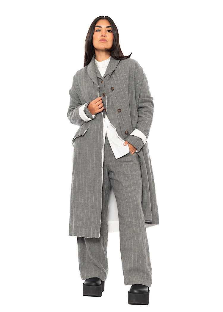 PINSTRIPE MARY COAT