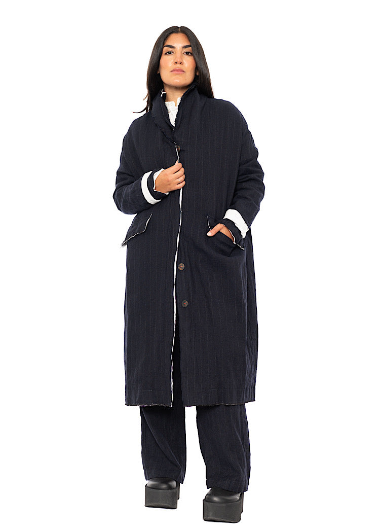 PINSTRIPE MARY COAT