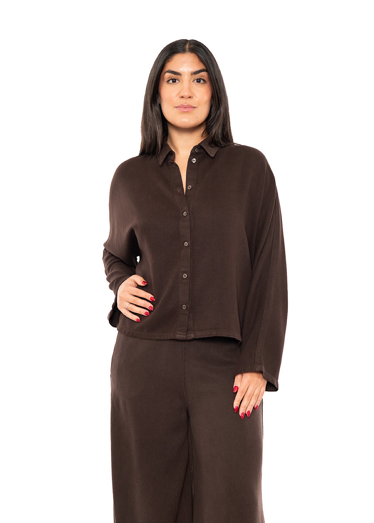 BOXY BATWING SLEEVED BLOUSE