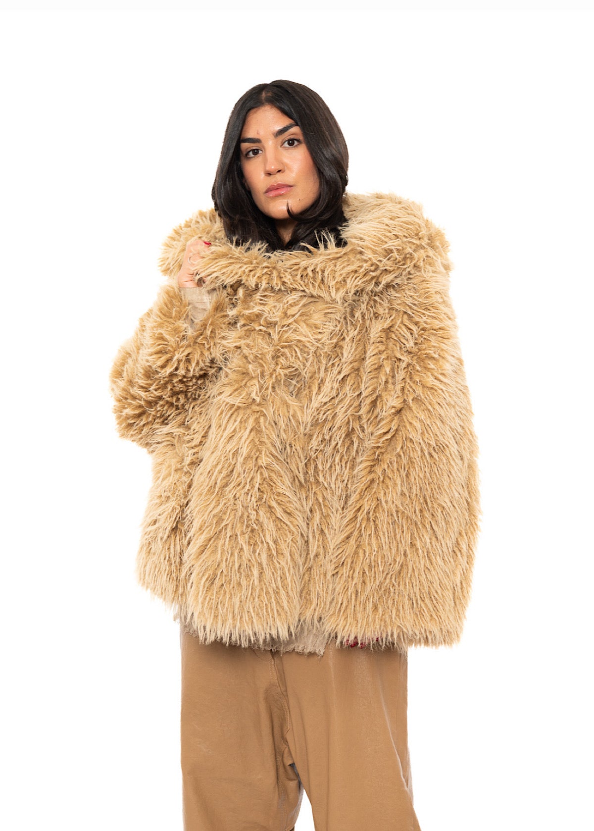 OVERSIZED FAUX FUR JACKET