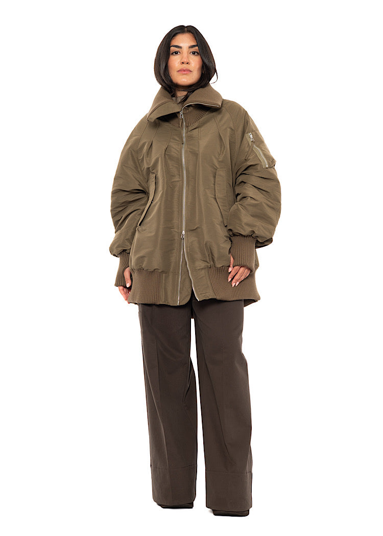 OVERSIZED PADDED BOMBER JACKET