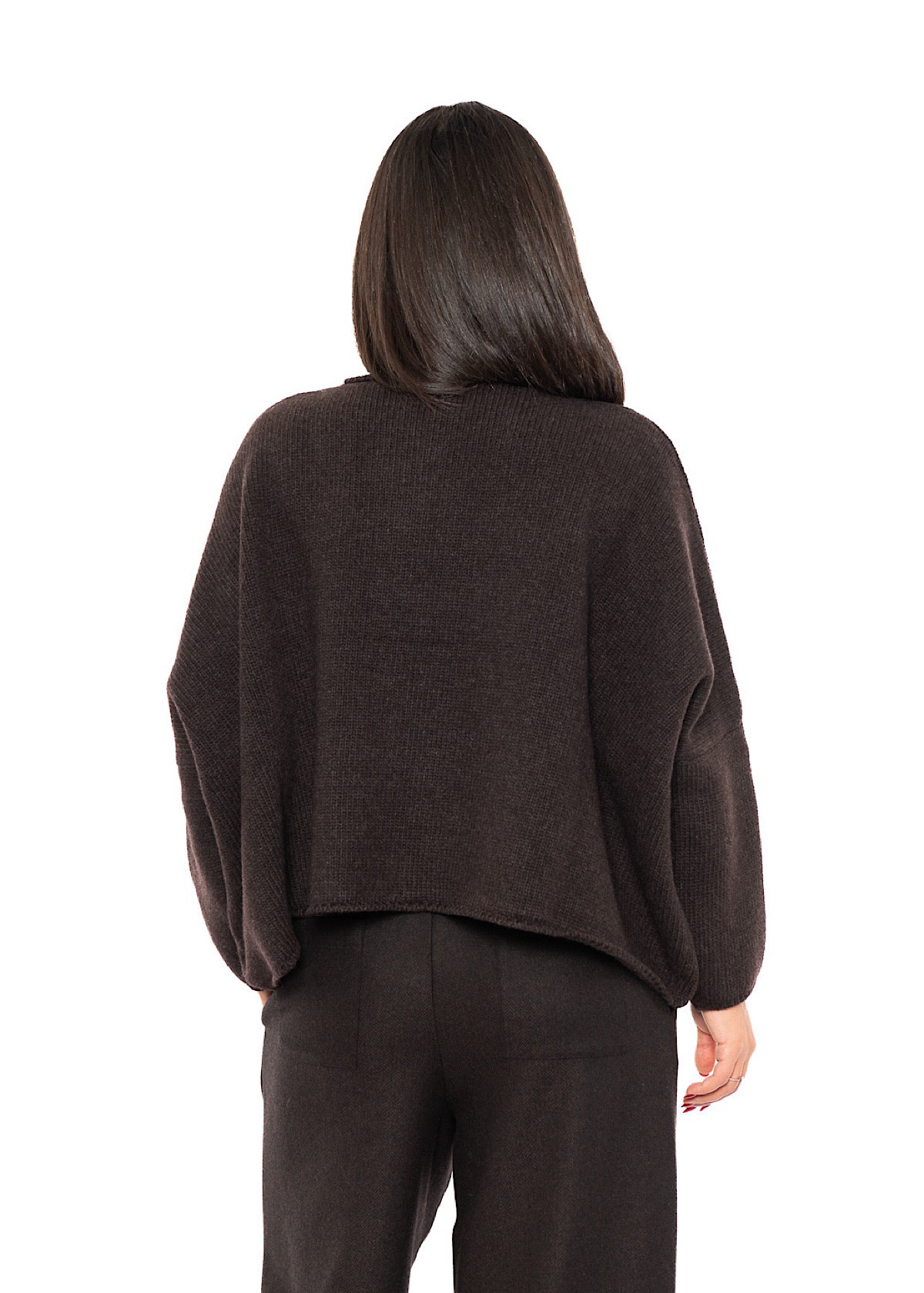 CROPPED CASHMERE BLEND FAUSTA PULLOVER