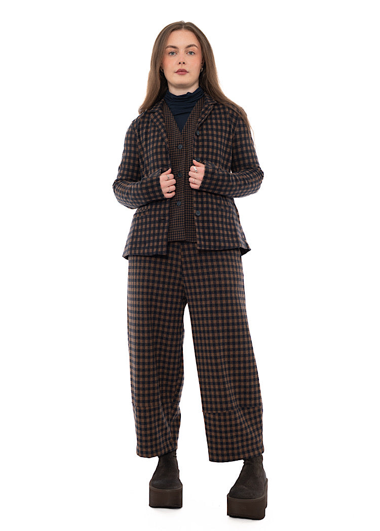 LARGE-CHECK RIMA JQ TROUSER