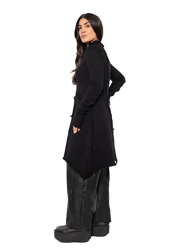 ASYMMETRIC WOOL KNITTED TUNIC