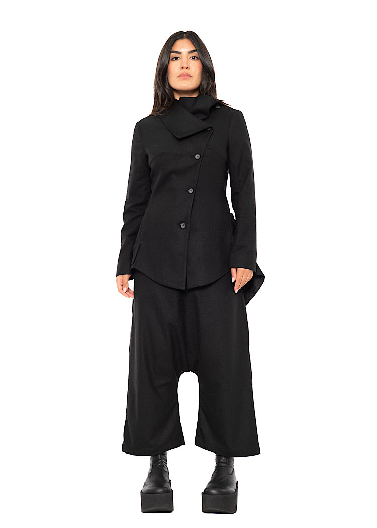 ASYMMETRIC TAILORED WOOL JACKET