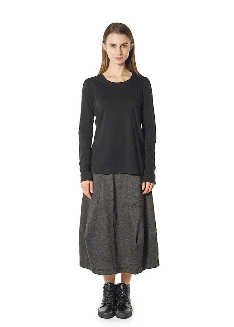LONG SLEEVE ESSENTIAL T-SHIRT *FOREST* (Shown in BLACK)