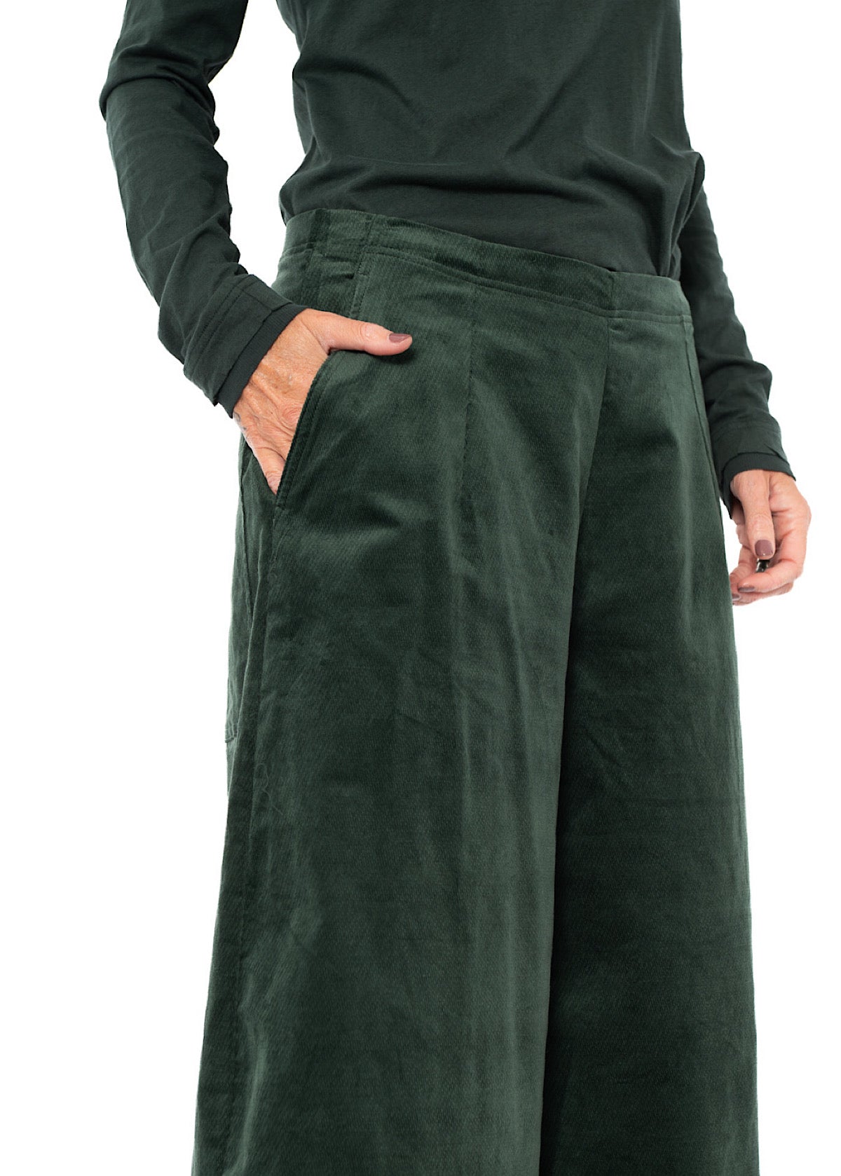 STRETCH-VELVET BALLOON TROUSER