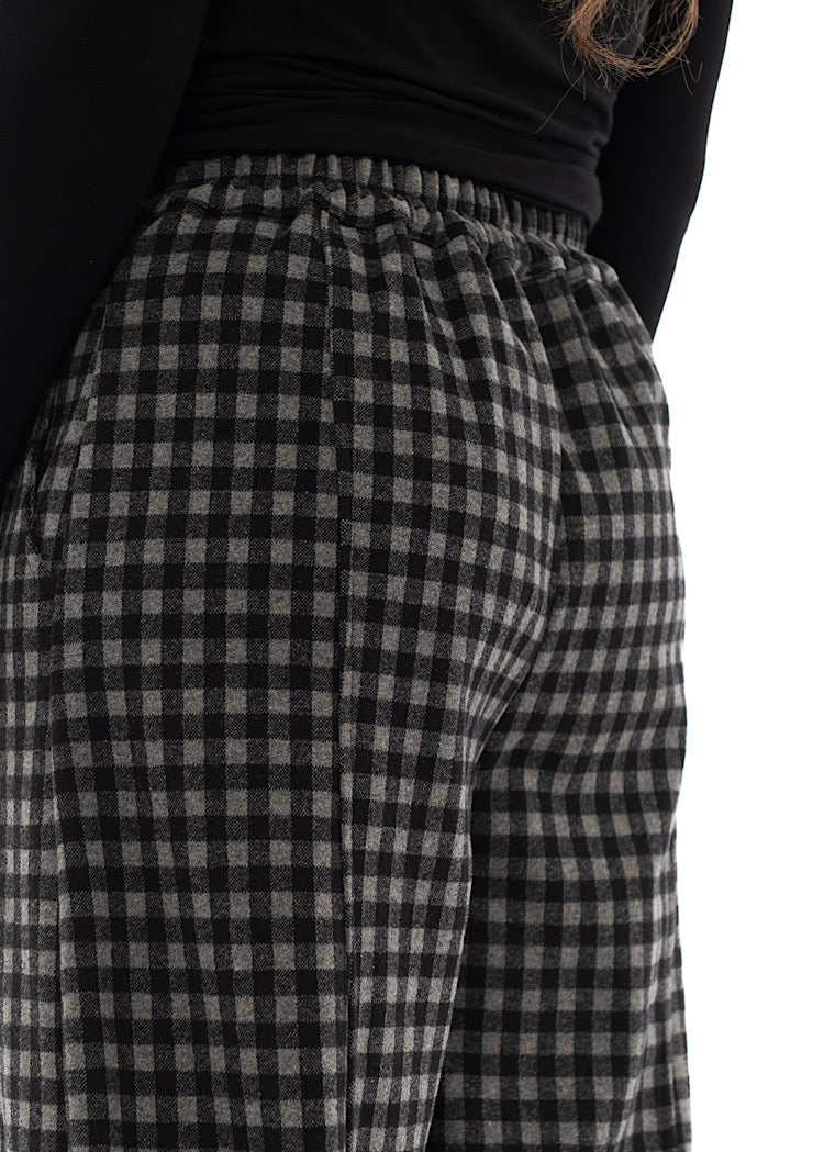 LARGE-CHECK RIMA JQ TROUSER