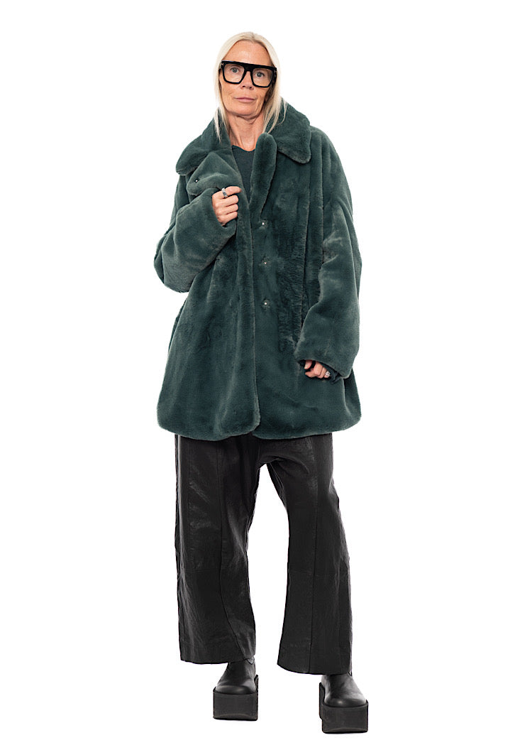 FAUX FUR COCOON JACKET