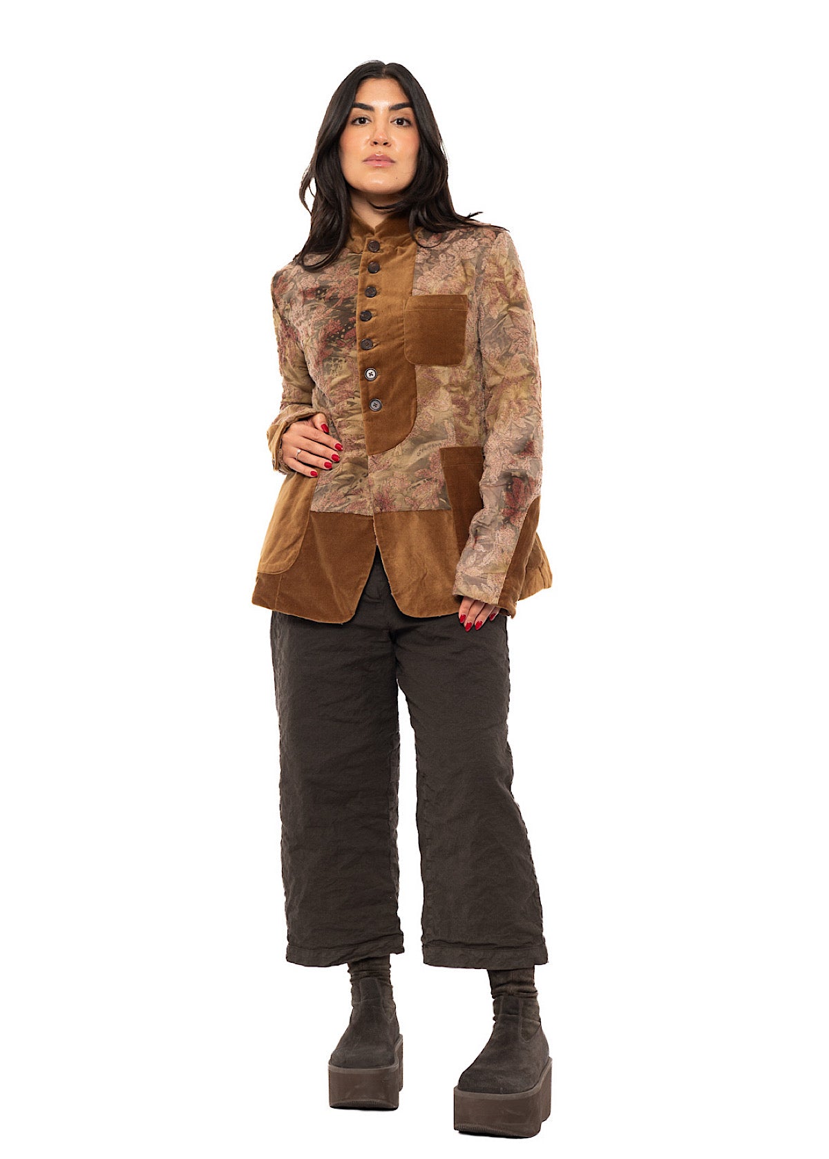 TEXTURED STRAIGHT-CUT JACKET