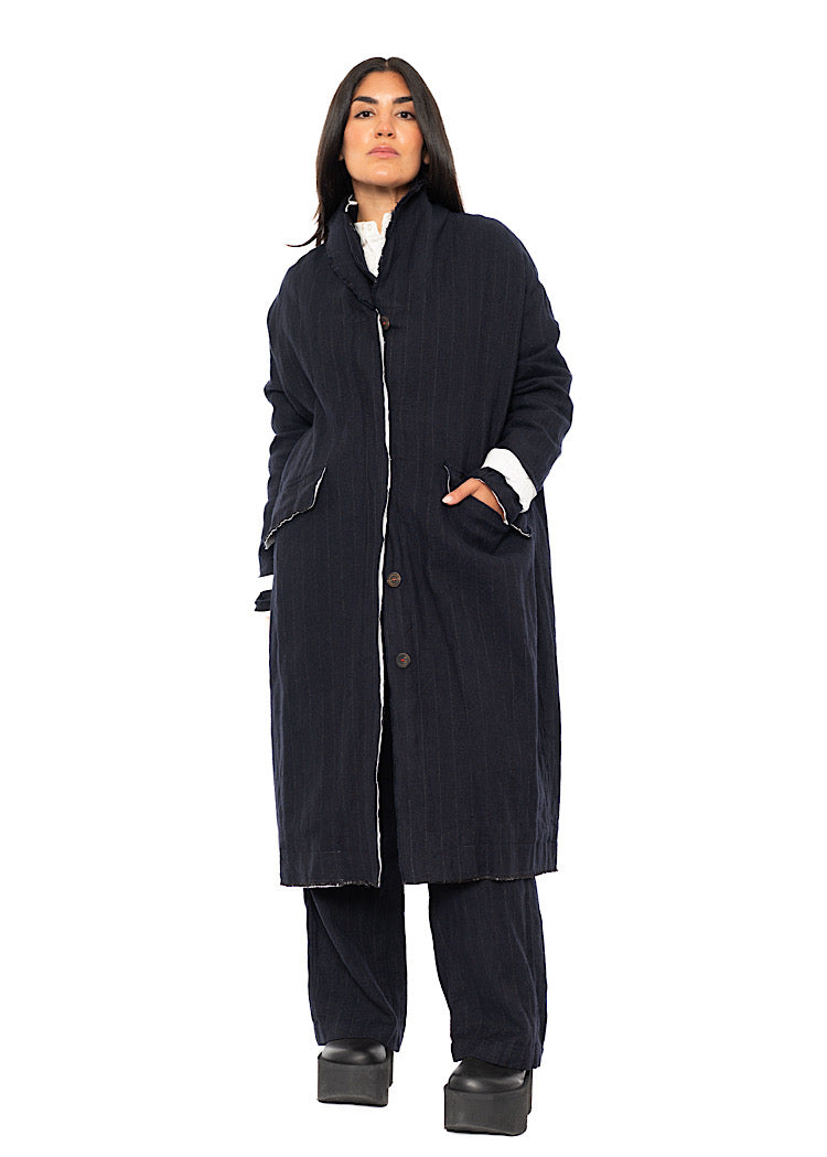 PINSTRIPE MARY COAT